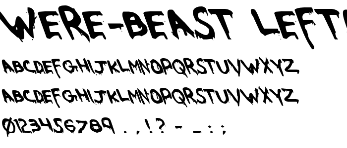 Were-Beast Leftalic font